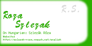 roza szlezak business card