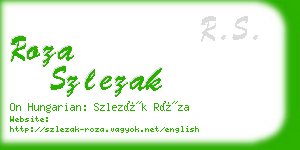 roza szlezak business card